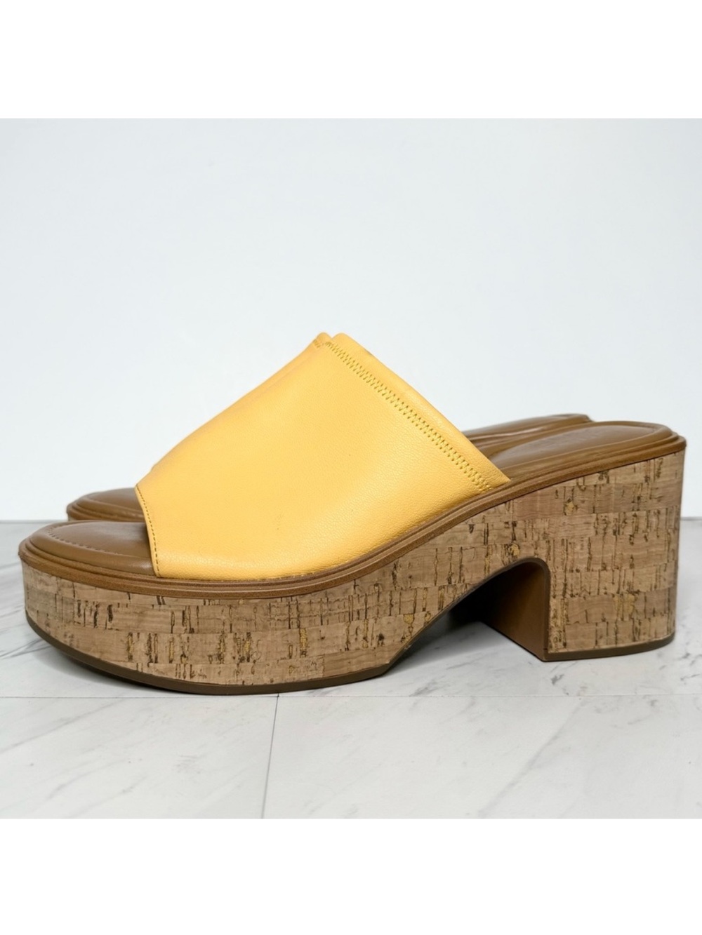Naturalizer Cassie Cork Platform Heel Slide Sandal 11M
